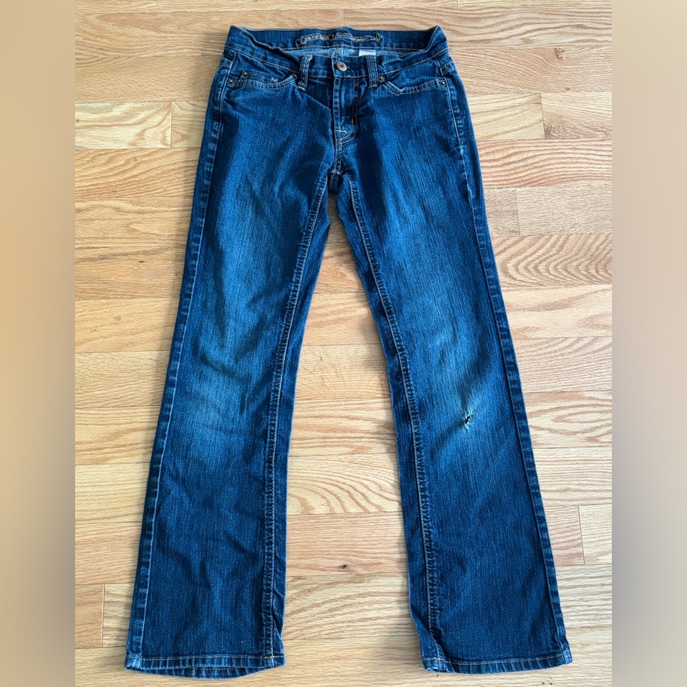 Dark Washed Y2K Petite Denim Jeans